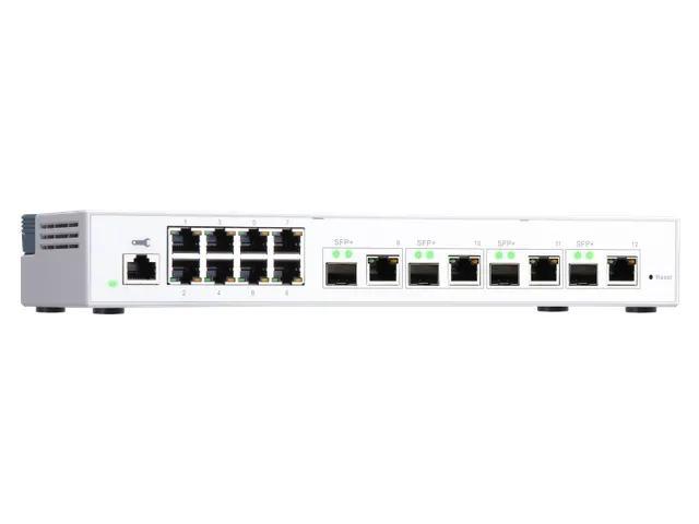 8x RJ45 1GbE, 4x 10GbE SFP+/RJ45 Combo, Web Managed, 100-240VAC, 50/60