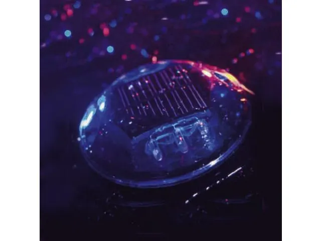 wegdekreflector op zonne-energie,HxØ 25x116mm,polycarbonaat,blauw