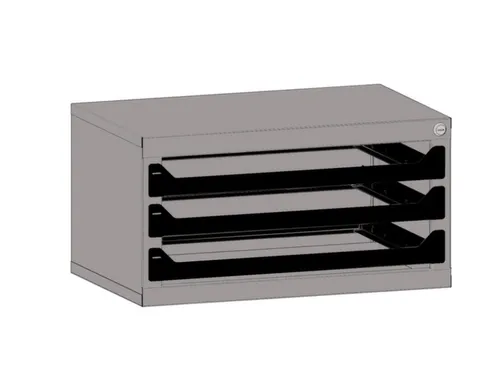 Opslagtoren V Assortimentskoffers 3x 50x472x340mm Ral 7000