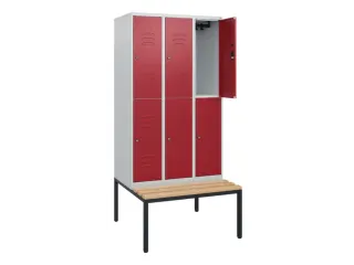 Dubbeldekse dekenkist,HxBxD 1950x900x815mm,3x2vak.,vak B 300mm - 2