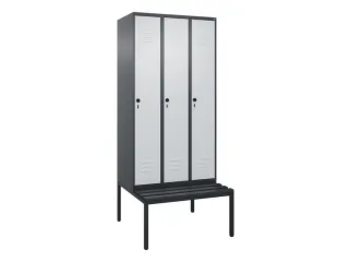 locker voor scheiding van kleding,HxBxD 2120x900x815mm,3vak - 1