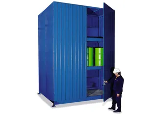 Stellingcontainer Gevaarlijke Stoffen Max. 60X200L Vaten Staand - 1