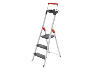 staande trap,3 XXL treden,treden/platform zwart,Stand H 0,62m - 3