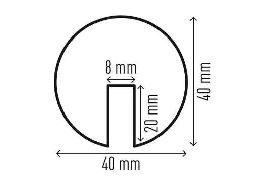 Hoekbeschermingsprofiel E8R 1 Meter