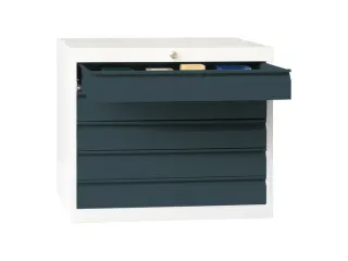 ladekast HxBxD 600x715x600mm 5laden slot RAL7035 front RAL7016 - 2