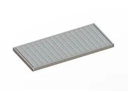 legbord van plaatstaal,v. breedvakstelling,BxD 1700x800mm,vakl. 500kg