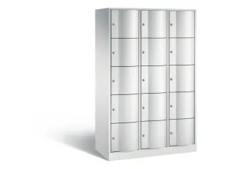 lockerkast cil.slot 1950x1150x540mm 3x5 vakken RAL7035 front RAL7035 - 2