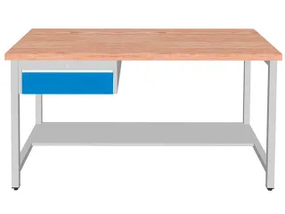 werkbank,HxBxD 860x1500x750mm,onderstel RAL5010,fronten RAL3020 - 2