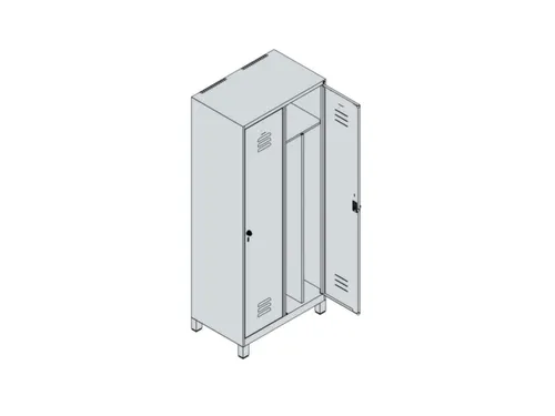 locker voor scheiding van kleding,HxBxD 1950x800x500mm,2vak