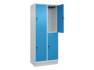 dubbeldekse locker,HxBxD 1950x800x500mm,2x2vak.,vak B 400mm - 2