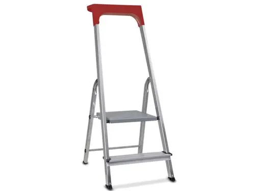 aluminium trapladder,eenzijdig,2treden,Stand H 0,35m,balk L 1,02m