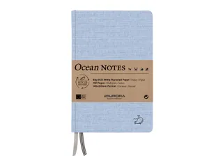 Notitieboek Aurora Ocean A5 192blz lijn 80g linnenstructuur kaft blauw - 1