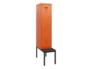 locker met bank,HxBxD 1950x400x815mm,1vak,vak B 400mm,cilinderslot - 2