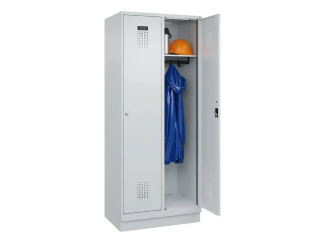 locker,HxBxD 1950x800x500mm,2vak,vak B 400mm,cil.-slot,sokkel