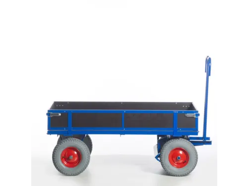 Handtrekwagen 4 Wielen 1000kg 1560x760mm Houten Wanden Luchtbanden