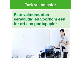 Poetspapier Tork Wiping mini rol M1 1 laags centerfeed wit 100130 - 5