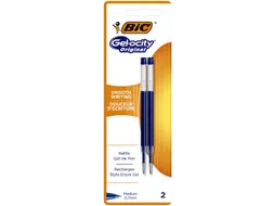 Gelschrijvervulling Bic voor diverse gelpennen M blauw blister à 2st