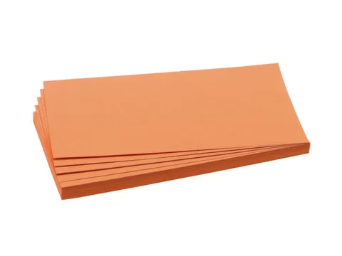 presentatiekaart,rechthoek,HxB 95x205mm,oranje