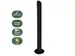 Cendrier colonne BRASQ AT300 inox noir