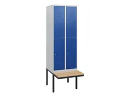 Dubbeldekse dekenkist,HxBxD 1950x600x815mm,2x2vak.,vak B 300mm