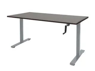 Dextro Slinger Bureau Zit-sta T-poot 120x80 Logan Eiken 25mm Alu - 1