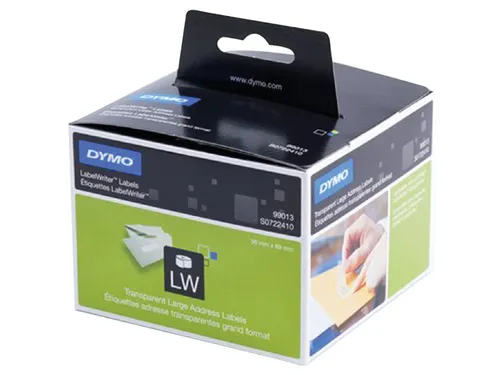 Etiket Dymo 99013 Labelprint Eurolabel 36x89mm Transparant S0722410