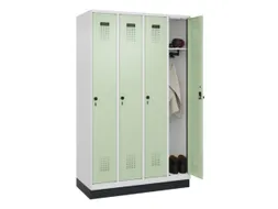 locker,HxBxD 1950x1200x500mm,4vak,vak B 300mm,draaigrendel,sokkel