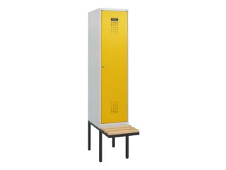 locker met bank,HxBxD 1950x400x815mm,1vak,vak B 400mm,cilinderslot - 2