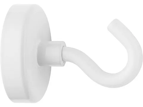 Magneet Westcott met haak 48mm wit. Trekkracht +/- 60kg