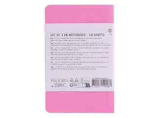 Notitieboek Bruynzeel A6 40vel glitter assorti set van 3 stuks - 6