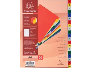 Tabbladen A4 Pp A-Z 20-delig Assorti 11-gaats - 1