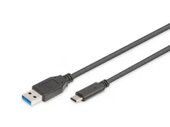 USB Type-C-aansluitkabel Type-C - A M/M 1m 3A 5GB 3.0-versie Zwart