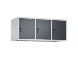 opzetkast,v. locker,3vak.,vak B 400mm,HxBxD 500x1200x500mm,vleugeldeur