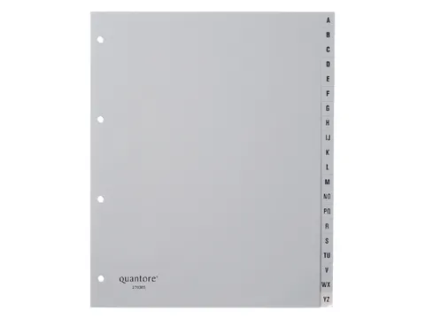 Tabbladen Quantore A4 4-gaats 20-delig met alfabet breed PP