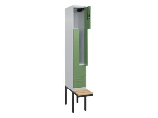 Z-garderobekast,HxBxD 2120x300x815mm,2vak,vak B 300mm,cil.-slot - 2