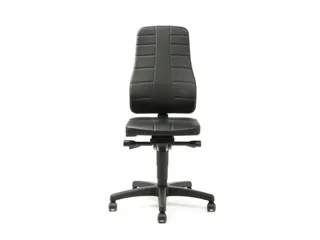 Werkstoel Ergoplus 40 Kunstleer Zwart 450-600mmx460x410-470mm Wielen - 3