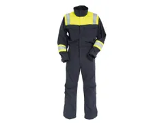 Tranemo 601081 coverall, geel/marineblauw, maat S, per stuk