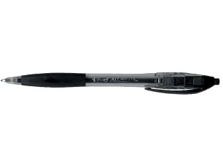 Balpen Bic Atlantis classic grip clic medium zwart 30+6 gratis - 2