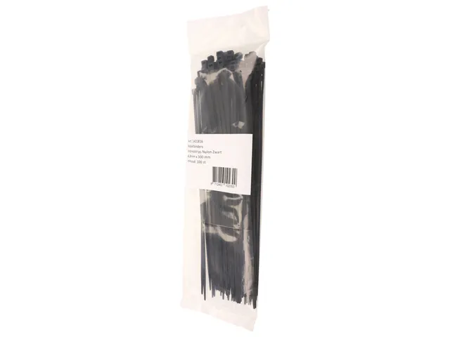 Kabelbinders IEZZY nylon 4.8x300mm D 81mm zwart 100 stuks
