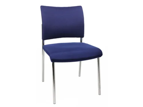 Bezoekersstoel Stof Blauw Zitting 430x480x450mm