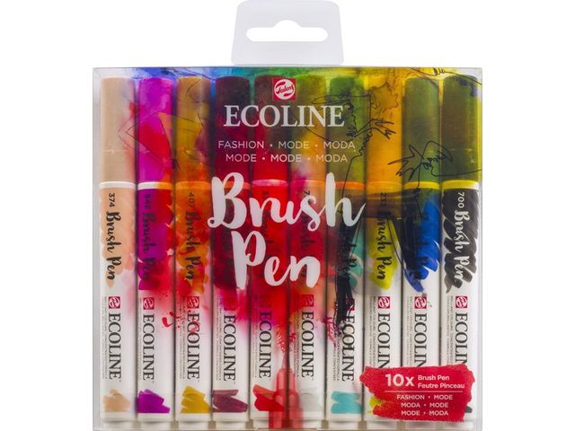 Ecoline Brush Pen set 10 Fashion | TekenplatenShop.be