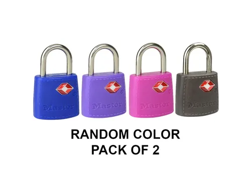 Hangslot Masterlock 2 gelijksluitend ABS cover TSA assorti kleur