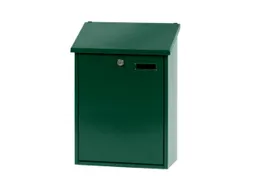 muurbrievenbus,groen,HxBxD 445x325x160mm,inworp boven,uitname voor