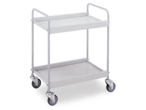 Universele Wagen 150kg 785x425mm 2 Etages Met Beugel Zilvergrijs