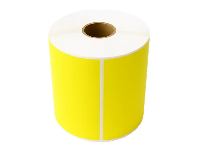 Gekleurde verzendlabels op rol 102x152mm Geel 2800 etiketten