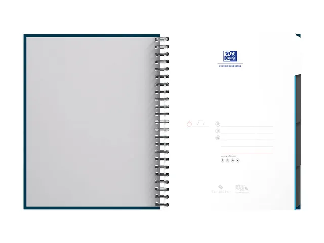 Bloc de cours Oxford Essentials A4+ 120fls double spirale assorti