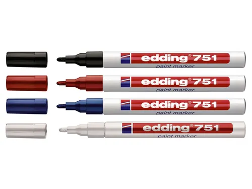 Viltstift Edding 751 Lakmarker Rond Rood 1-2mm
