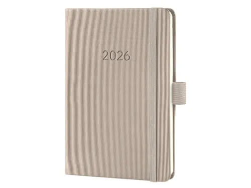 Weekagenda Conceptum A6 2026 (NL/FR/EN/DU) taupe Hardcover