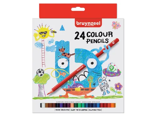 Kleurpotloden Bruynzeel Kids blister à 24 stuks assorti