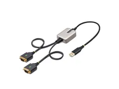 2ft 2-Port USB to RS232 Serial Adapter
